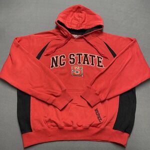 NC State Wolfpack Hoodie Mens XL Red Black NCAA Basketball Pullover Sweatshirt